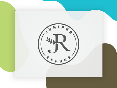 Juniper Refuge branch brand branding illutration juniper logo refuge refugee type