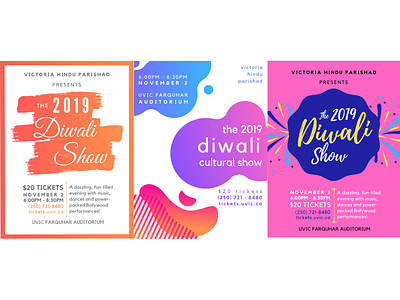 Diwali Show Posters 2019 bollywood canva concept gradients paint poster show