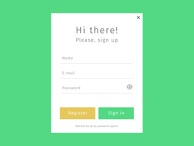 Daily UI 001 daily sign up ui