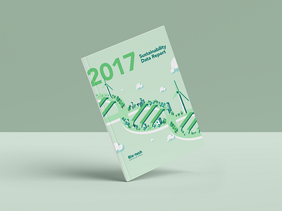 Sustainability Report 2017 design illustration isometric vector