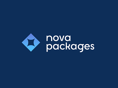 Nova Packages branding design logo