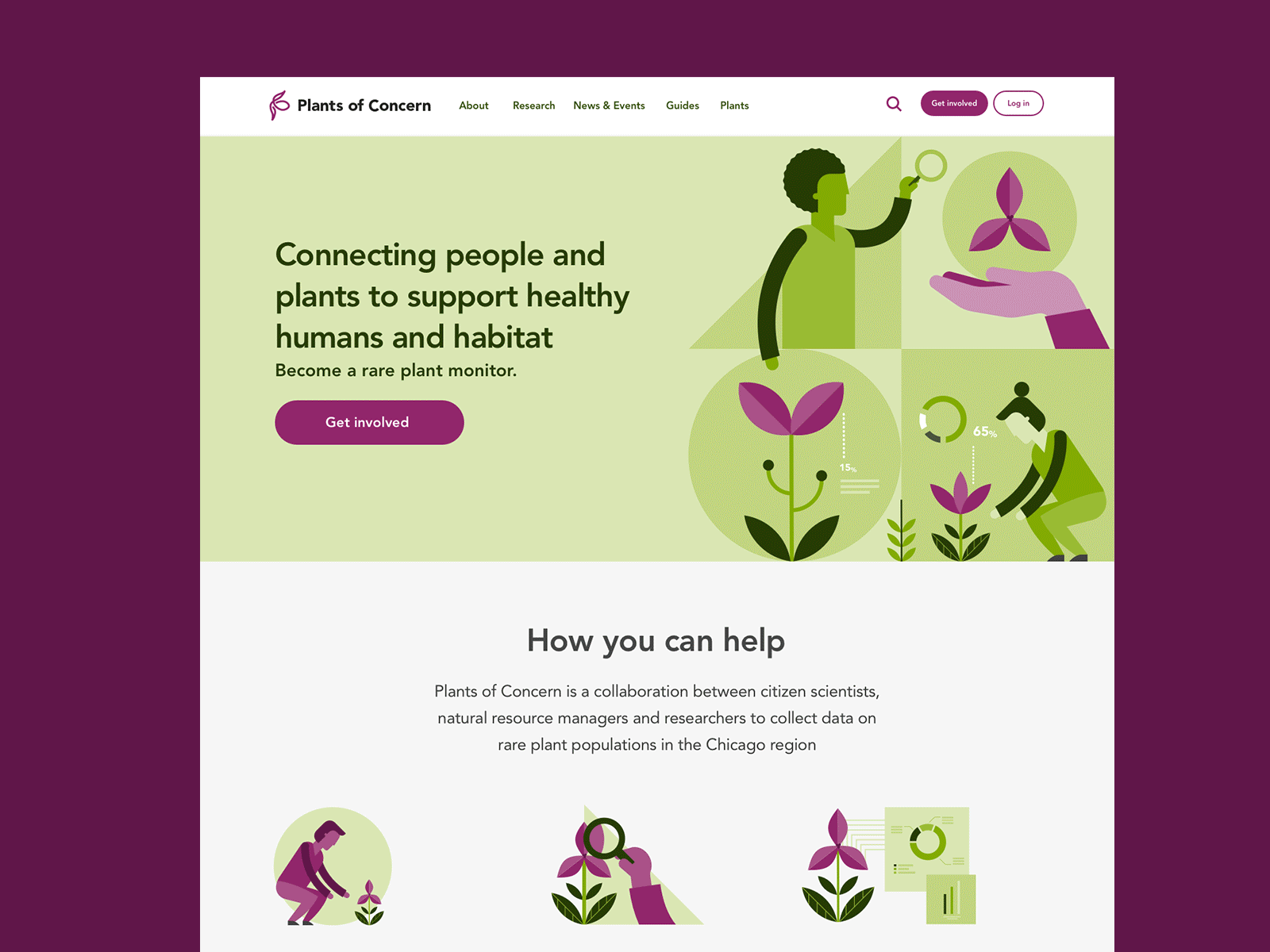 Plants of Concern Marketing Website branding design icon illustration logo ui ux