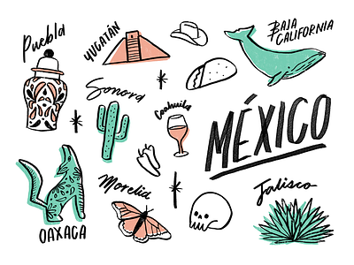 Mexico illustration mexico