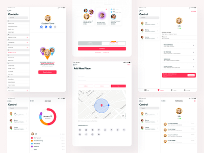 Family Geolocator iPad App cute design interface ipad ipad app ui uidesign uiux ux