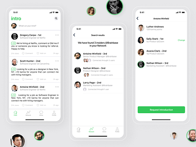 👋🏻 Intro - Get Introduced | iOS App for Social Networking app app design design interface ios ios app design iphone mobile app ui uidesign ux