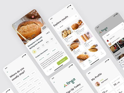 🌿 Tinga - Create Your Healthy Shopping List app design interface ios ios app design iphone mobile app ui uidesign ux