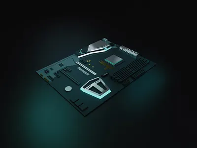 Custom motherboard 3d 3d art blender blender3d design dribbble