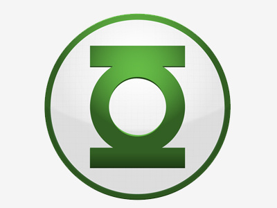 Dribbble 33 dc green lantern icon vector