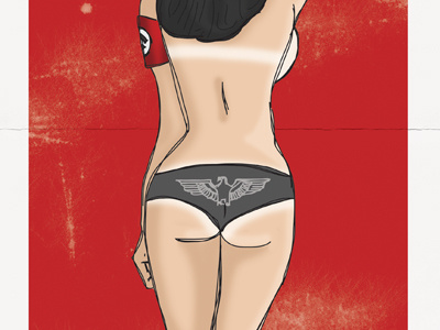 Dribbble 71 illustration pin-up print vector wwii