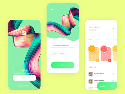 Fruit purchase app concept#2 by Anton Kanonchyk on Dribbble