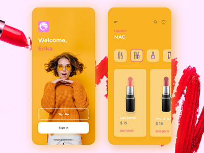 Beauty shop app ui