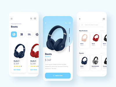 Headphones shop app concept#2