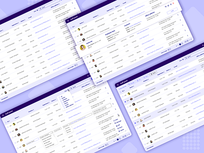 Staff panel concept dashboard design product staff table ui ux web design