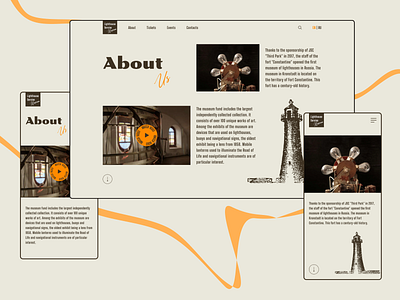 Museum website concept concept illustration landingpage lighthouse museum ui web design