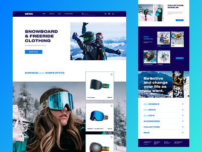 E-commerce redesign — SURFINCEL concept design e commerce online shop online shopping ui ux web design