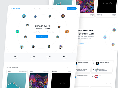 Nftour - NFT Marketplace app art bitcoin btc crypto currency design eth nft nftweb none token ui ux