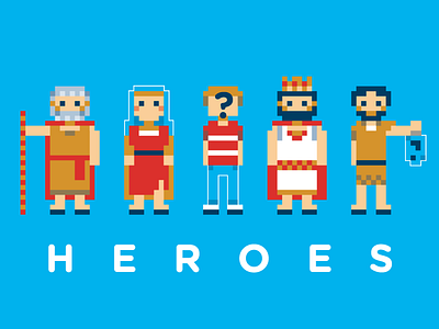 Bible Heroes 8 bit bible characters heroes pixel