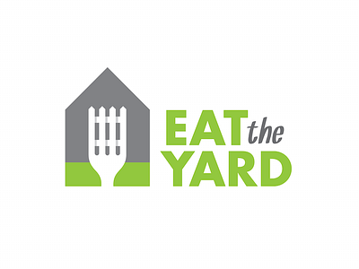 Eat the Yard agriculture fence fork logo urban