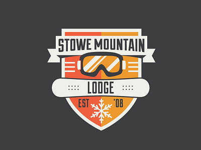 Snowboard Badge badge goggles lodge shield snowboard