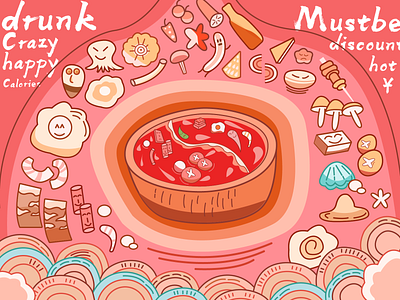 Crazy food food illustrations vector art