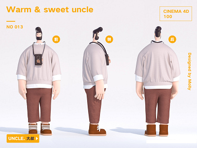 Warm & sweet uncle c4d