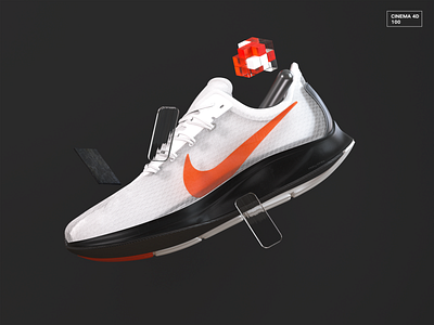 Nike c4d illustration