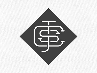 CJS Supply Inc. Logo black and white design logo monogram