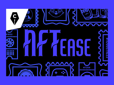 NFTease branding color crypto cryptocurrency design identity illustration nft typography vector