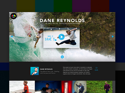 GCN Template brand design network responsive surf template ui ux video web