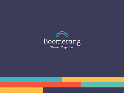 Boomerang Branding branding clean color flat identity ios logo purple smashing boxes
