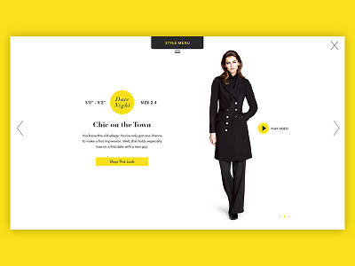 Women's Boutique ecommerce fashion menu product shopping style ui ux