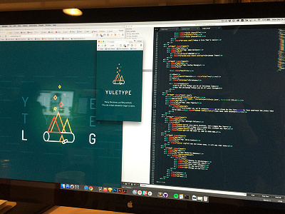 Yuletype christmas code color design experiment holiday typography yulelog