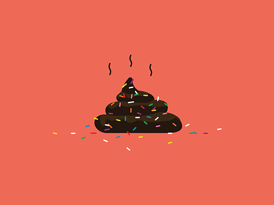 Sprinkles color dog donut funny illustration lol poop smell sprinkles