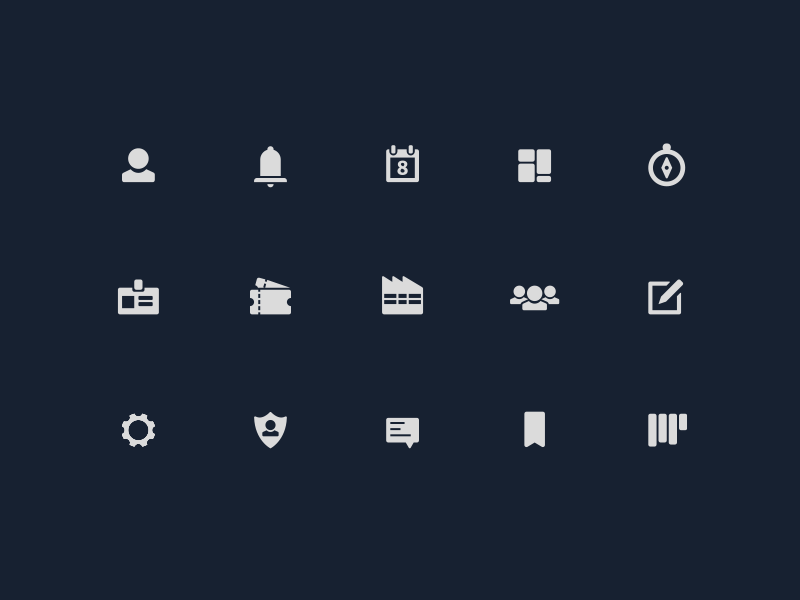 Scheduling App Icon Set dashboard icon set iconography icons illustrator scheduling ui