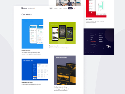 Our works page on Belka's portfolio agency agency website case study casestudy clientwork figma portfolio portfolio design portfolio page portfolio site portfolio website portoflio product design products projects ui web website website design
