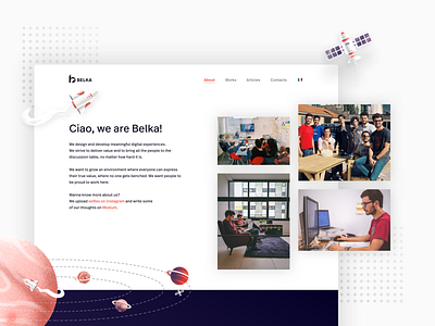 Belka brand new website: Team page about us about us page agency website design agency planet portfolio site sketch space spaceship team team page ui website