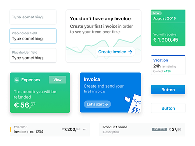 Invoicing design system card dashboard design system employee expenses hr invoice invoice design invoice template invoicing payroll purchase quotation staff tax ui vacation