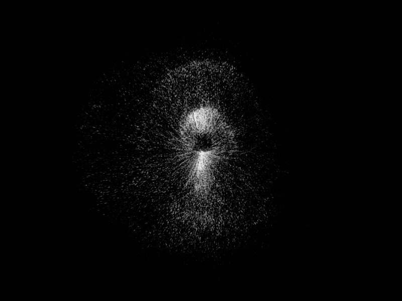 SV#001 cloud code generative art monochrome motion particles physics series visuals