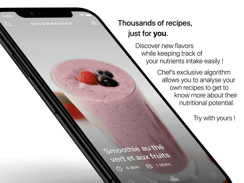 Chef for iOS app chef cooking design ios iphone motion recipes ui ux