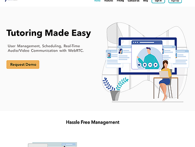 Meetrix Teach Landing page 1