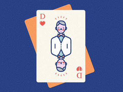 Happy Sad blue cards illustration orange vector