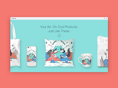 Art Store art bag cup design illustration pillow products store web