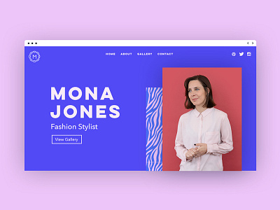 Portfolio Template blue design fashion pattern portfolio stylist web website