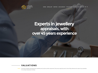 Jewelry Valuation Center Web Page Design branding concept creative design landing landing page landingpage site typography web webpage website