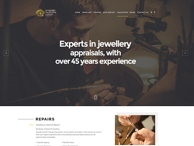 Jewellery Valuation Center Web Design branding concept creative design illustration landing landing page landingpage site typography web webpage website