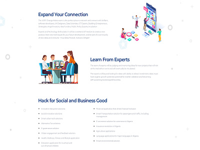 Expand Your Connection branding concept creative design illustration landing landing page landingpage site typography web webpage website