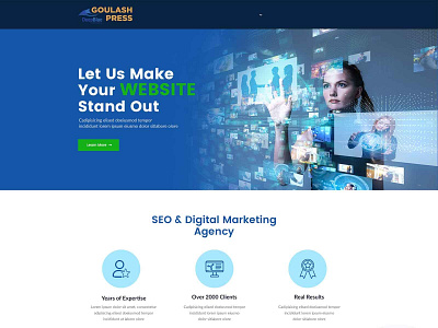 Digital Marketing Agency Web Design branding concept creative design illustration landing landing page landingpage site typography web webpage website