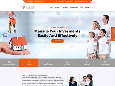 Allenium Web Page Design branding concept creative design illustration landing landing page landingpage site typography web webpage website