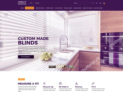 Custom Made Blinds Banner Design design landing landing page landingpage site web webpage website