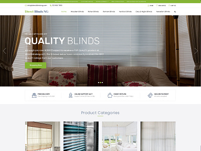 Quality Blinds Web Page Design creative design landing landing page landingpage site web webpage website